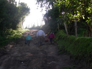 In Equador, going for groceries and bottled water doesn't involve an SUV or Walmart.